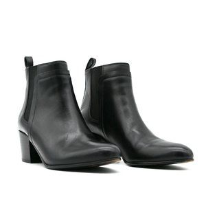 VINCE Hallie Leather Chelsea Ankle Boot Black